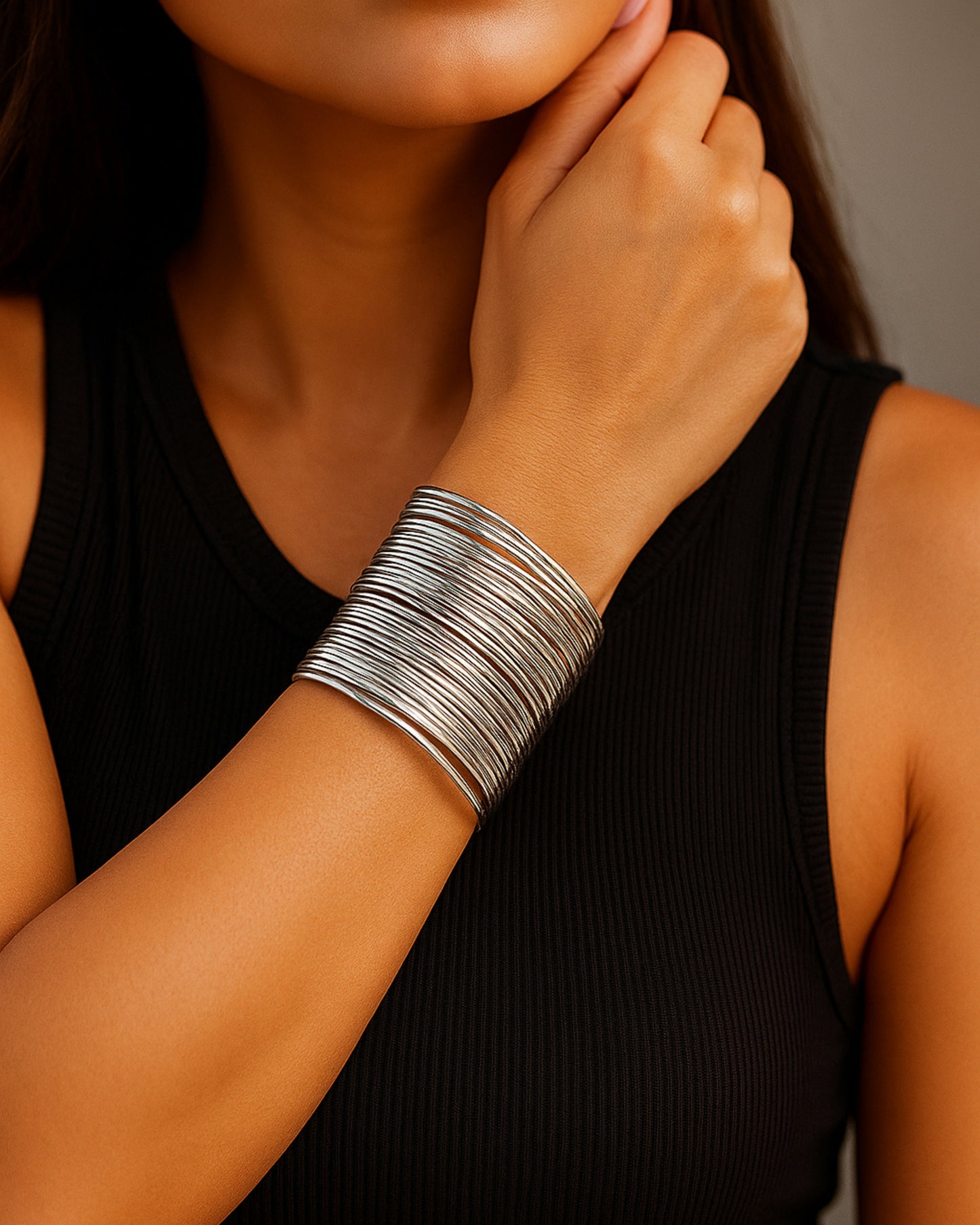 Silver-Plated Mesh Bracelet