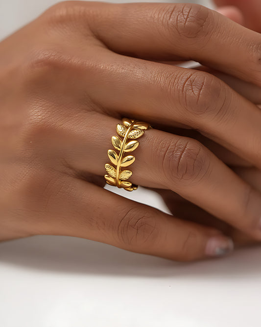 Anti-Tarnish Gilded Tiara Ring