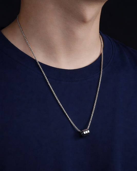 Men’s Anti-Tarnish Eclipse Trinity Pendant (SILVER)