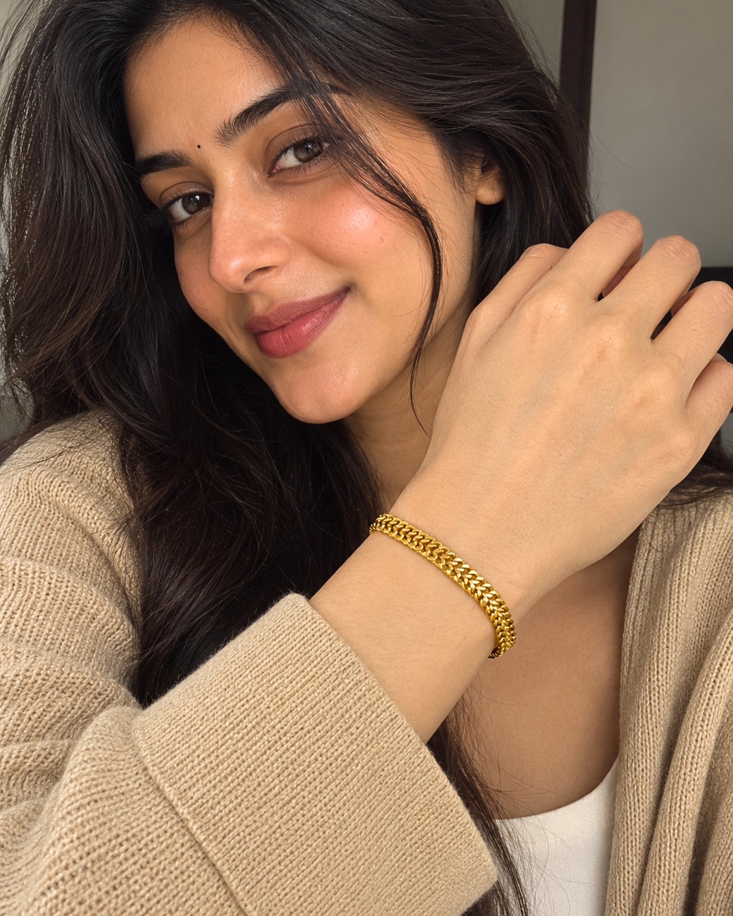 Anti-Tarnish Gold Wraparound Bracelet