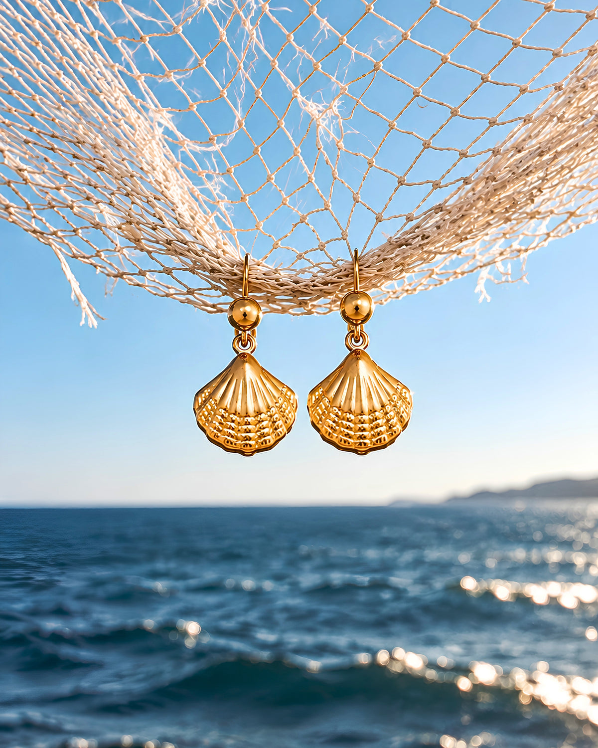 Anti-Tarnish Ocean Shell Drop Earrings