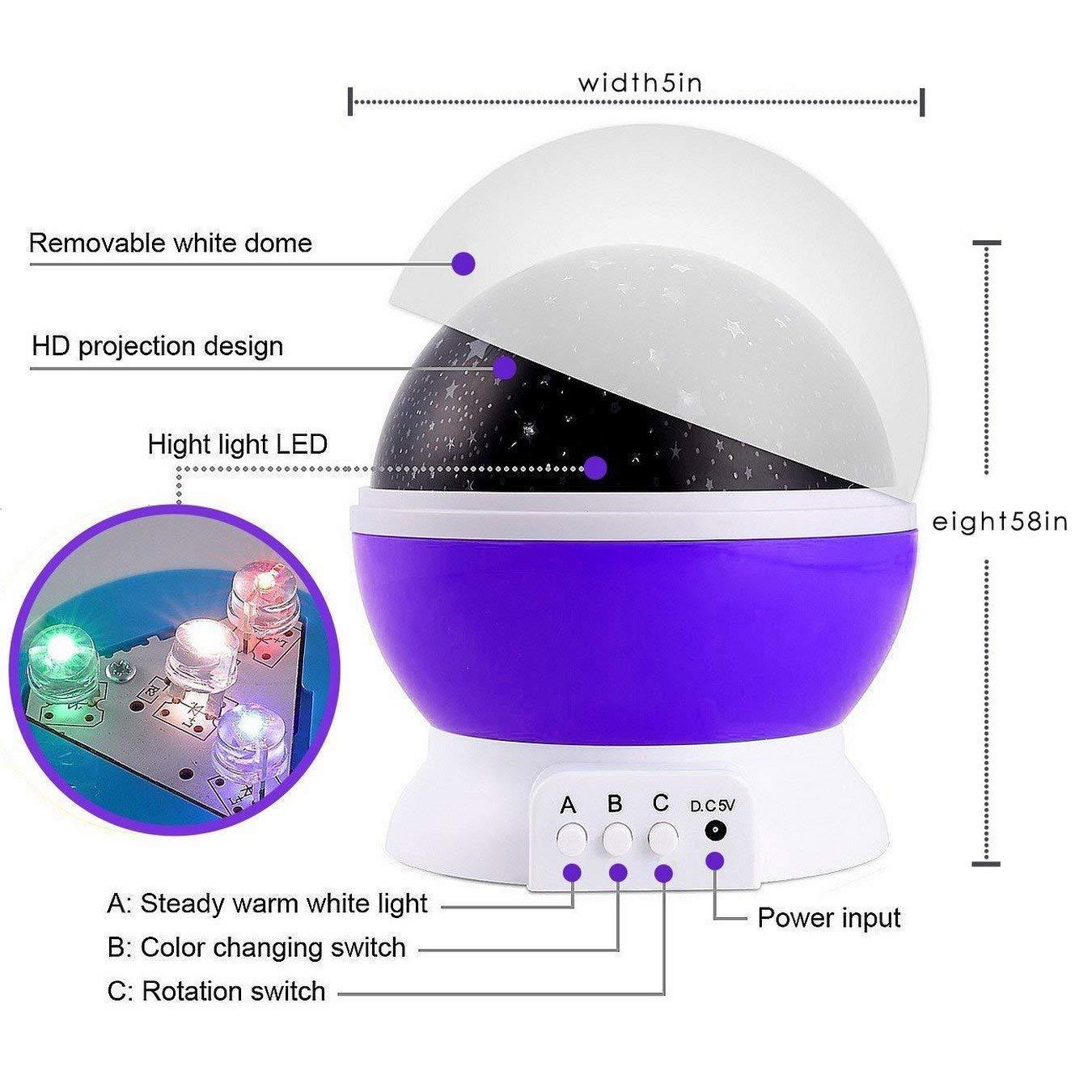 Star Master Color Changing Rotating Projection Lamp