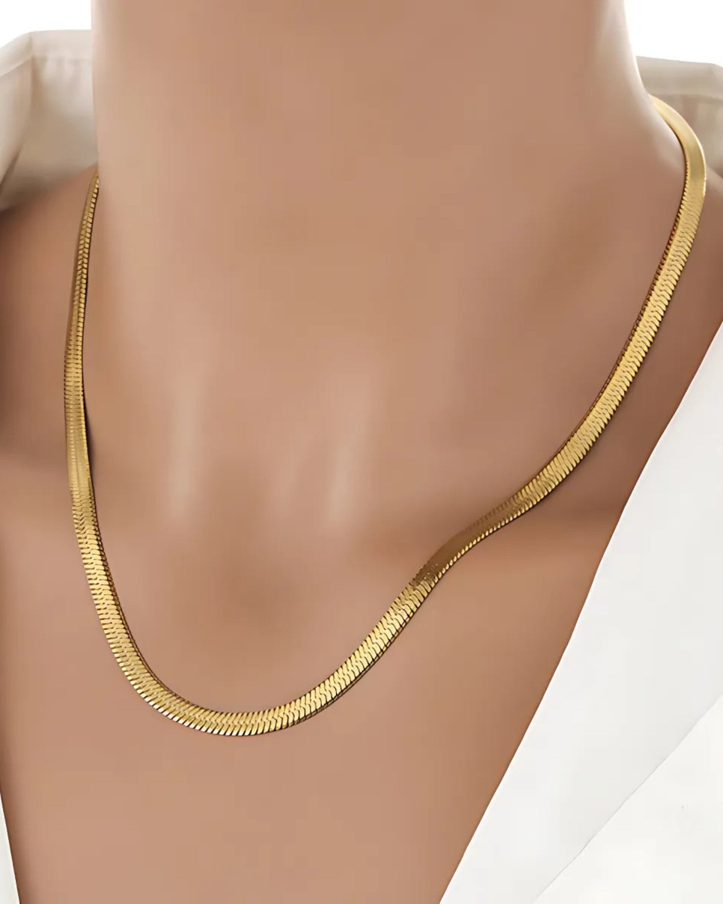 Anti-Tarnish Gold-Pated Snake Chain Necklace