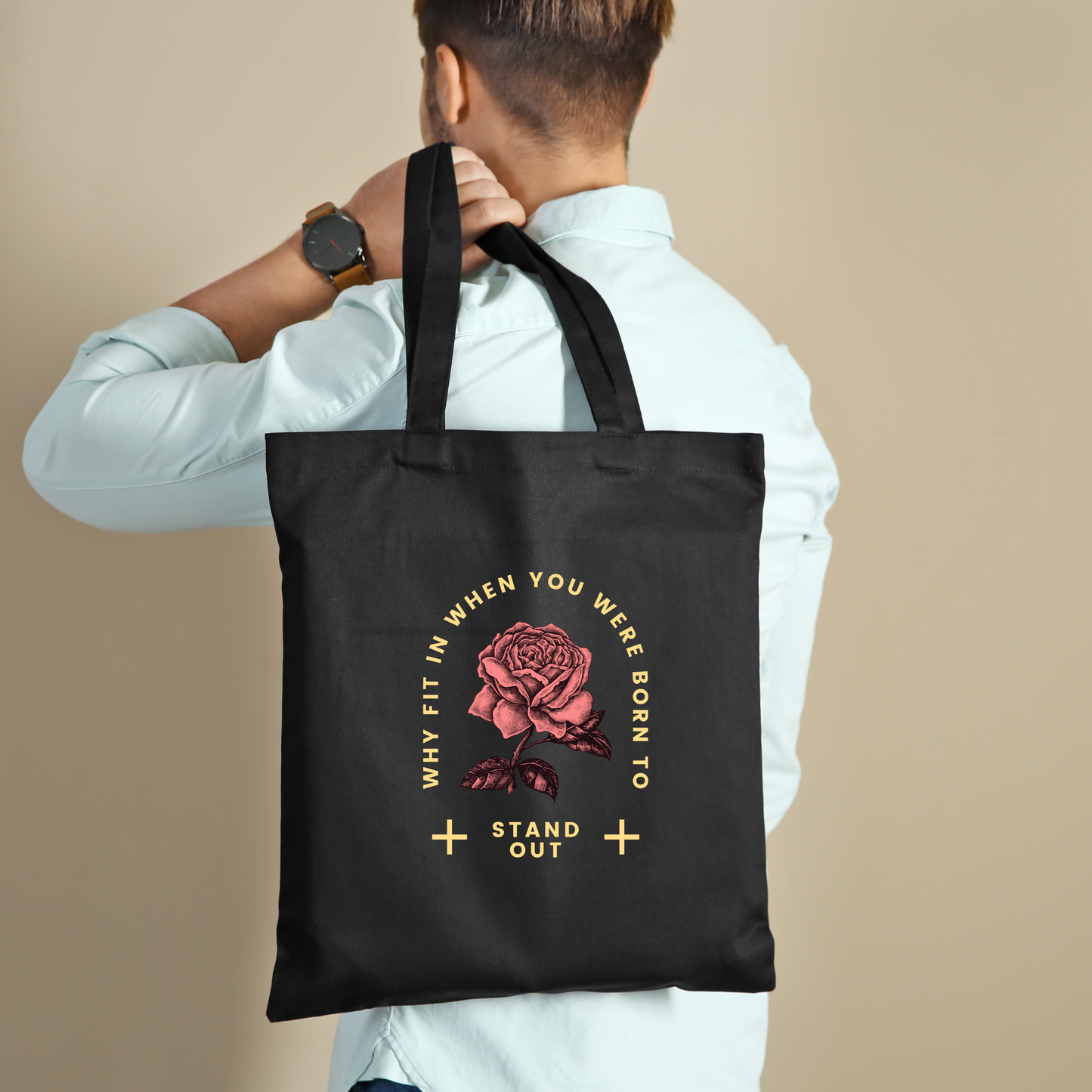 Ark of Oasis - Unisex Black Rose Tote Bag