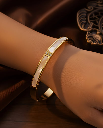 Anti-Tarnish Coastline Bangle