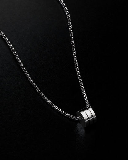 Men’s Anti-Tarnish Eclipse Trinity Pendant (SILVER)