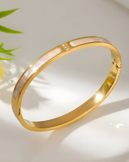 Anti-Tarnish Coastline Bangle