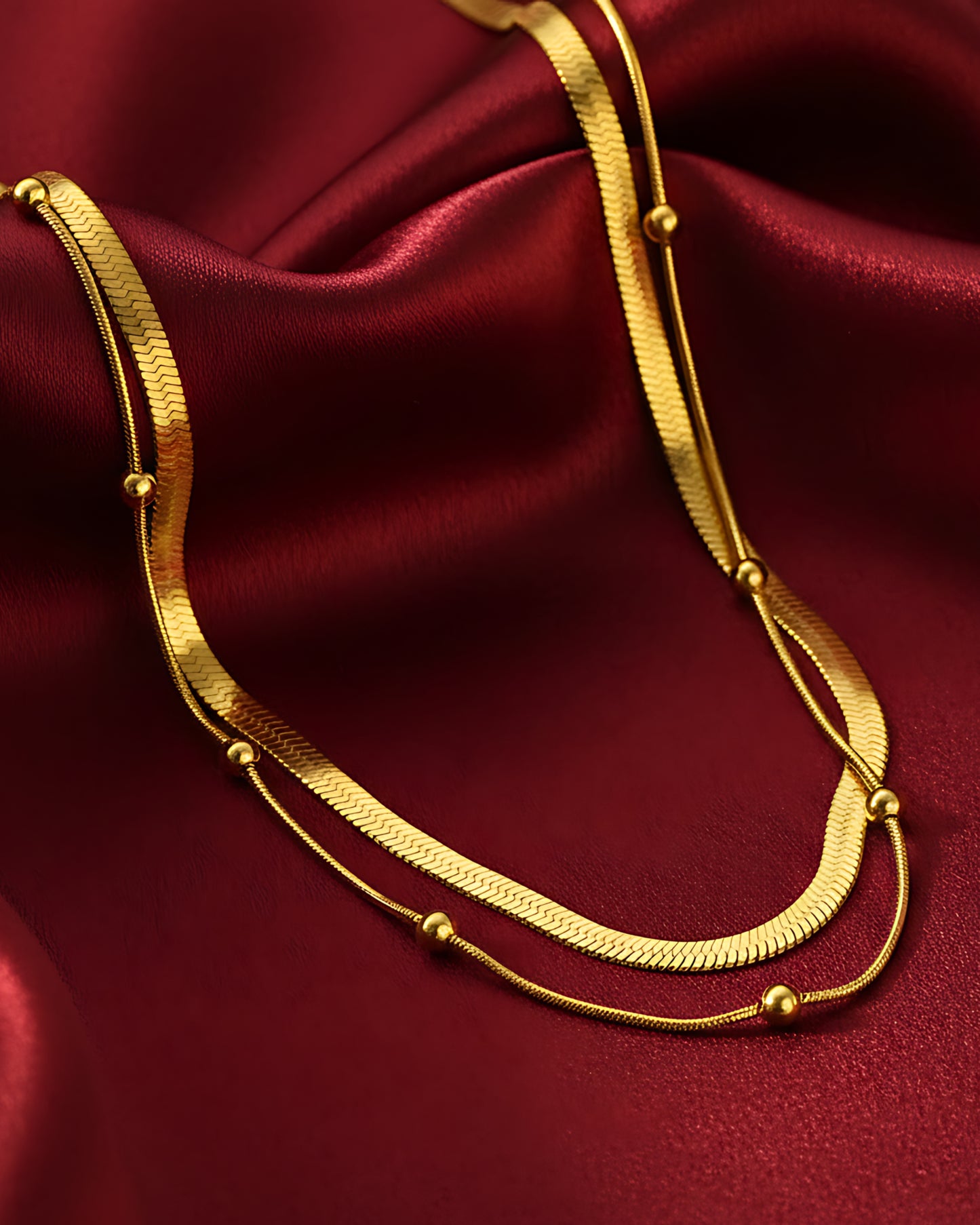 Anti-Tarnish Radiant Flow Layered Necklace