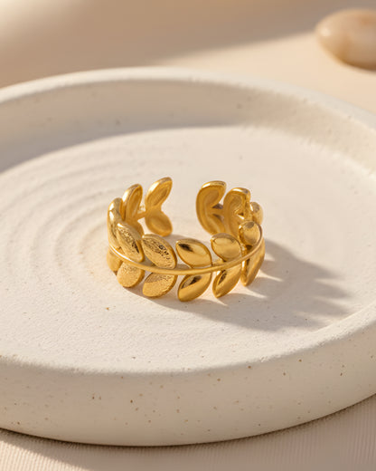 Anti-Tarnish Gilded Tiara Ring