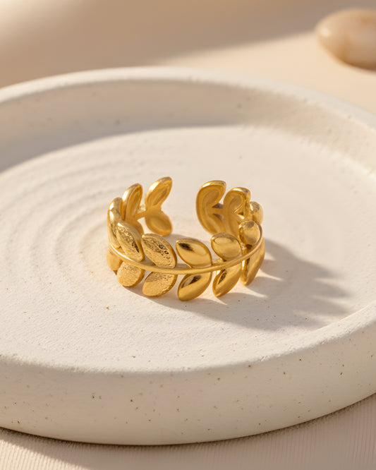 Anti-Tarnish Gilded Tiara Ring