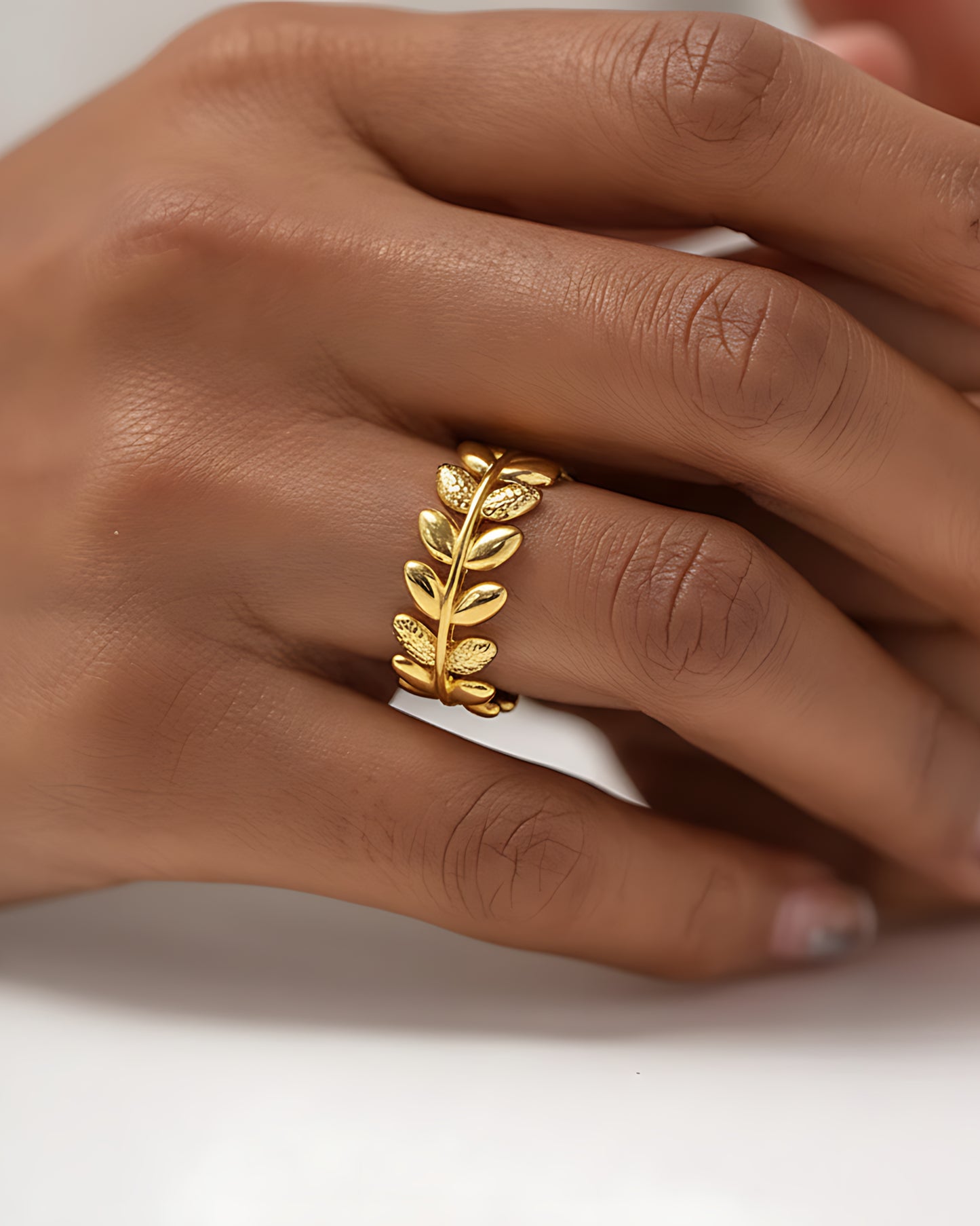 Anti-Tarnish Gilded Tiara Ring