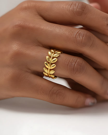 Anti-Tarnish Gilded Tiara Ring
