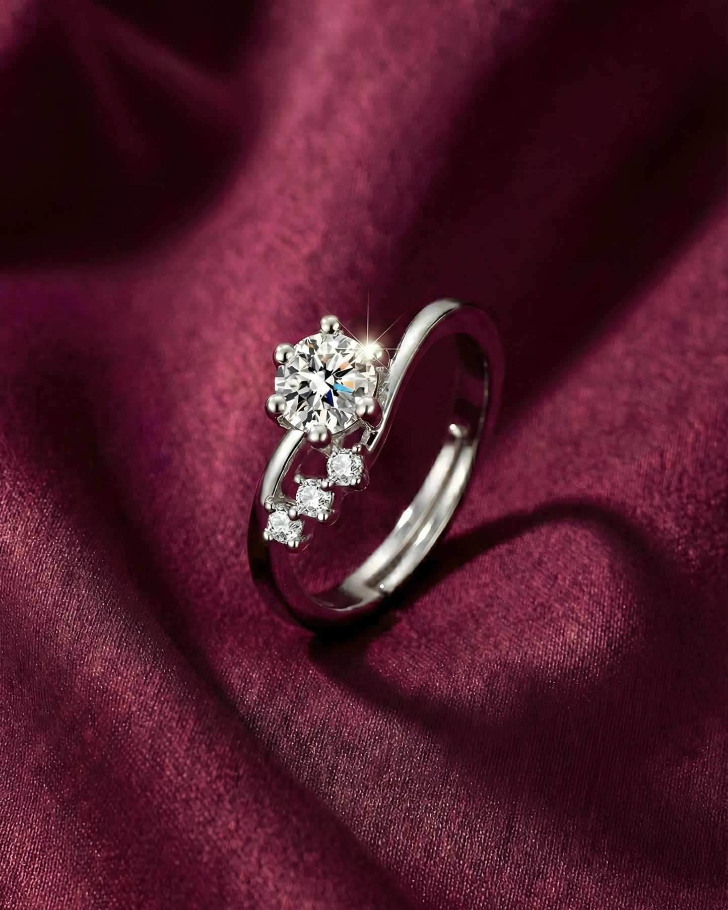 Anti-Tarnish Luna Spark Ring