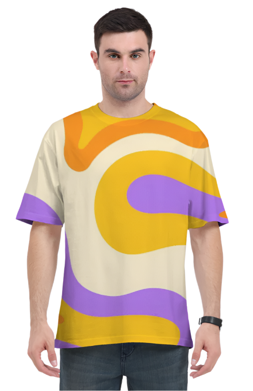Ark of Oasis - An Orange Wave Oversized T-Shirt