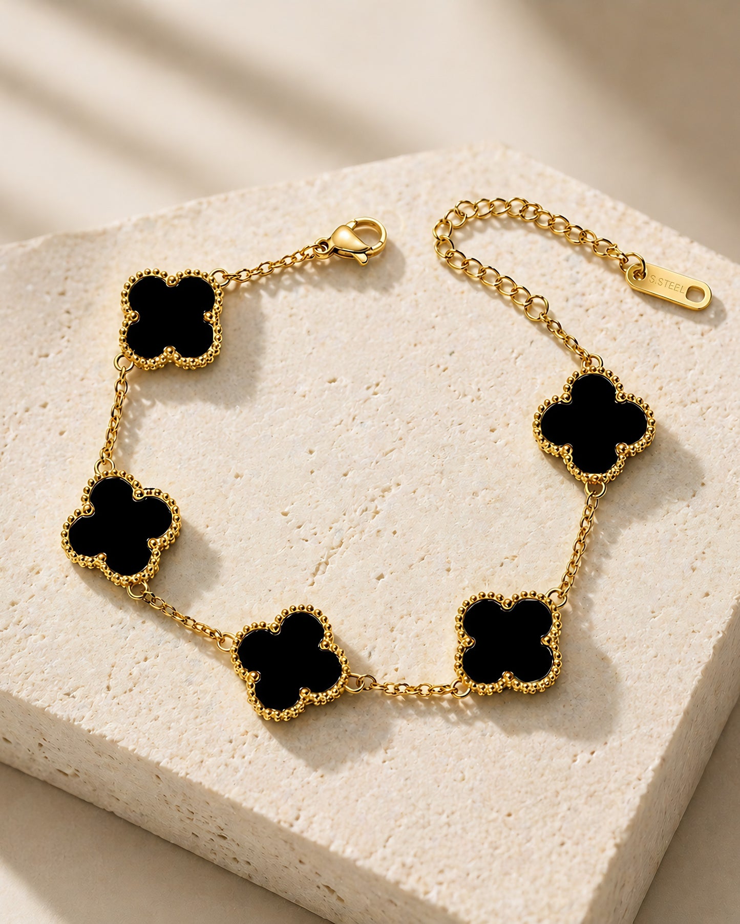 Anti-Tarnish Clover Charm Bracelet