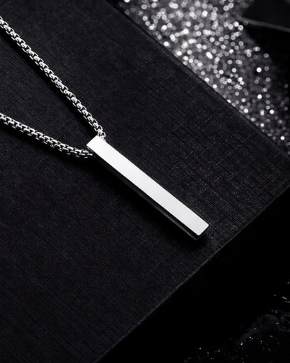 Men’s Anti-Tarnish Apex Bar Pendant