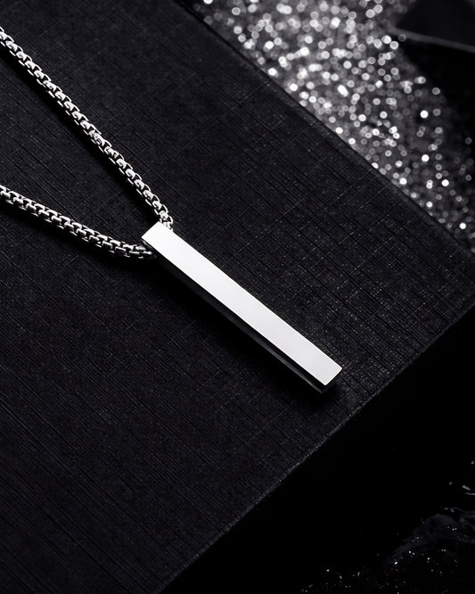 Men’s Anti-Tarnish Apex Bar Pendant