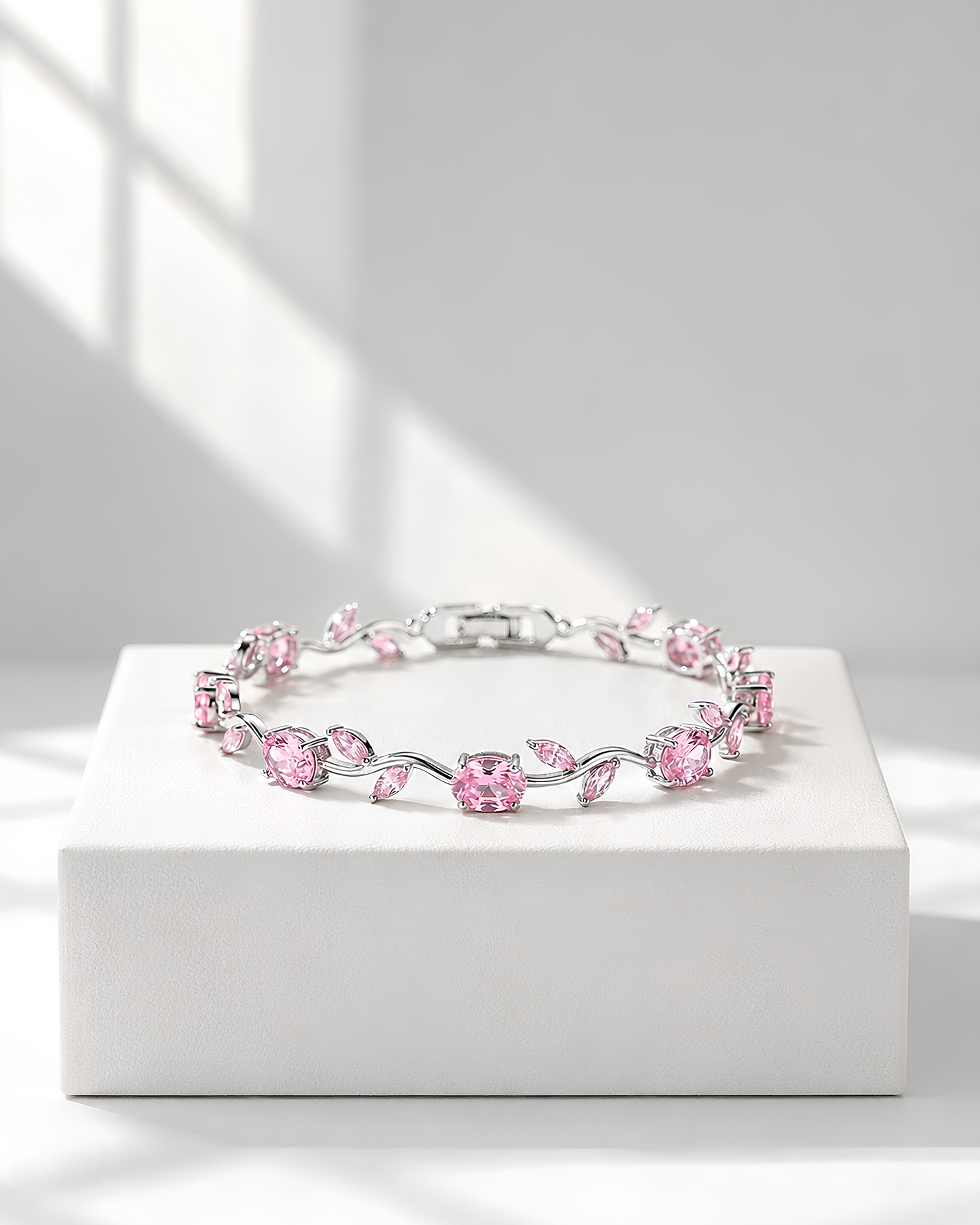 Anti-Tarnish Pink Tulip Bracelet