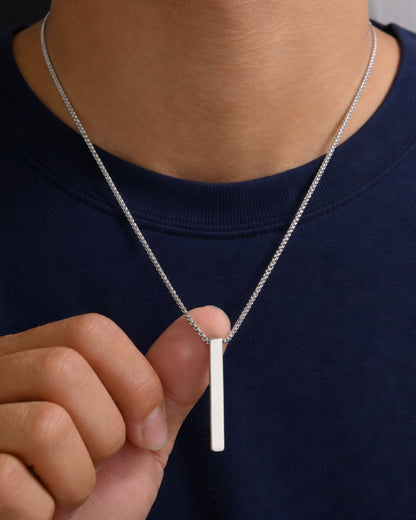 Men’s Anti-Tarnish Apex Bar Pendant