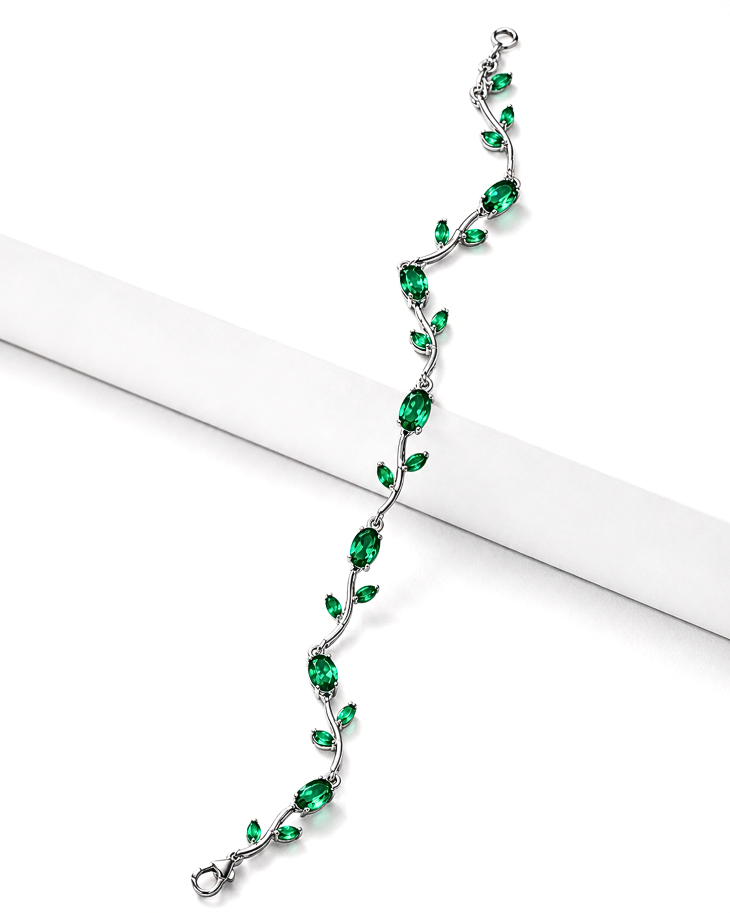Anti-Tarnish Green Tulip Bracelet