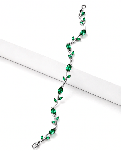 Anti-Tarnish Green Tulip Bracelet