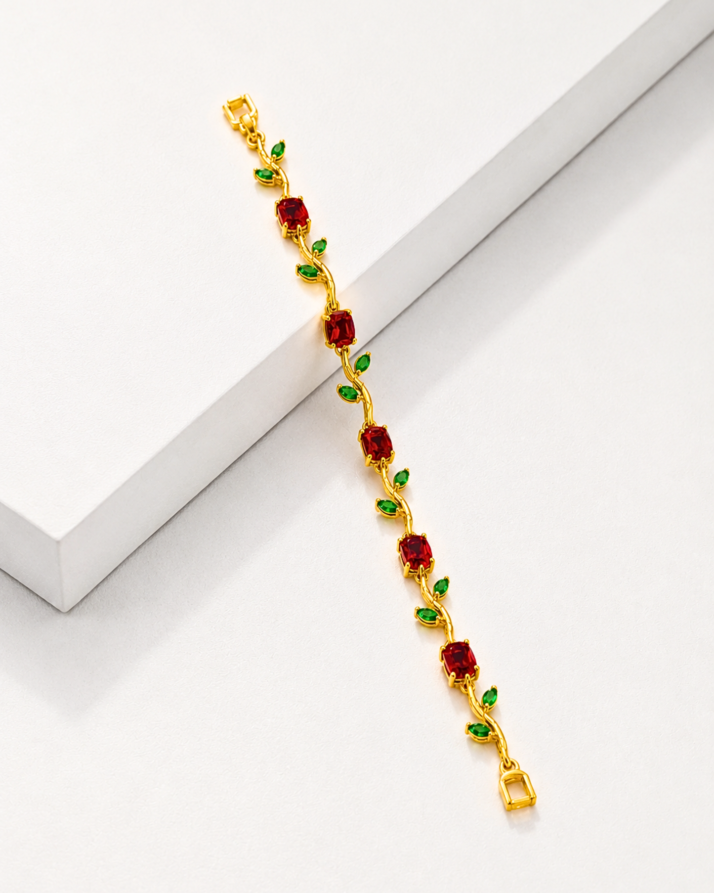 Anti-Tarnish Red Tulip Bracelet