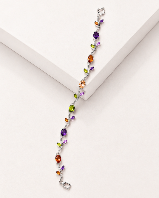 Anti-Tarnish Multi-Colored Tulip Bracelet