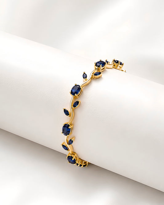 Anti-Tarnish Midnight Blue Tulip Bracelet