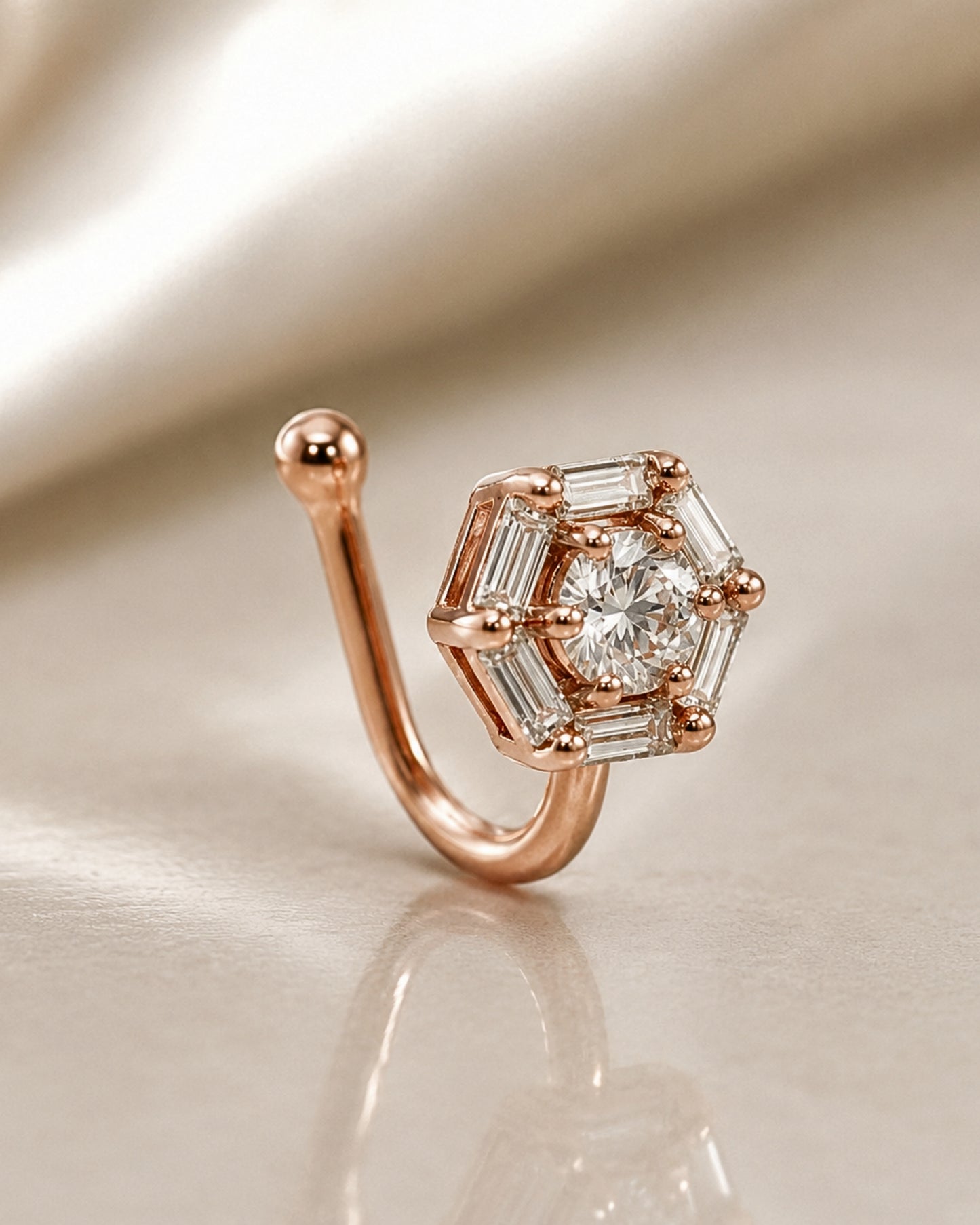 Anti-Tarnish Rose Gold Aurora Nose Pin