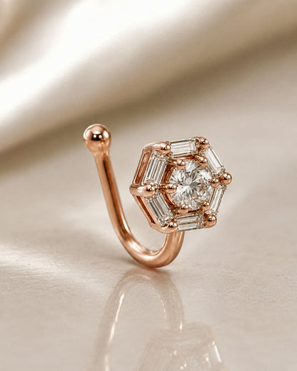 Anti-Tarnish Rose Gold Aurora Nose Pin