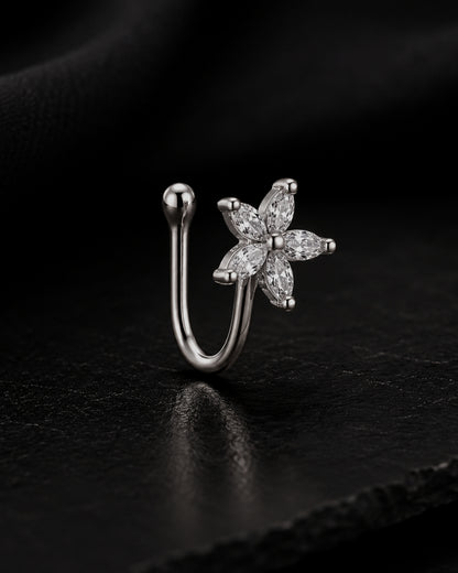 Anti-Tarnish Silver Starlit Nose Pin