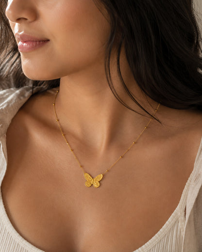 Anti-Tarnish Butterfly-themed Pendant