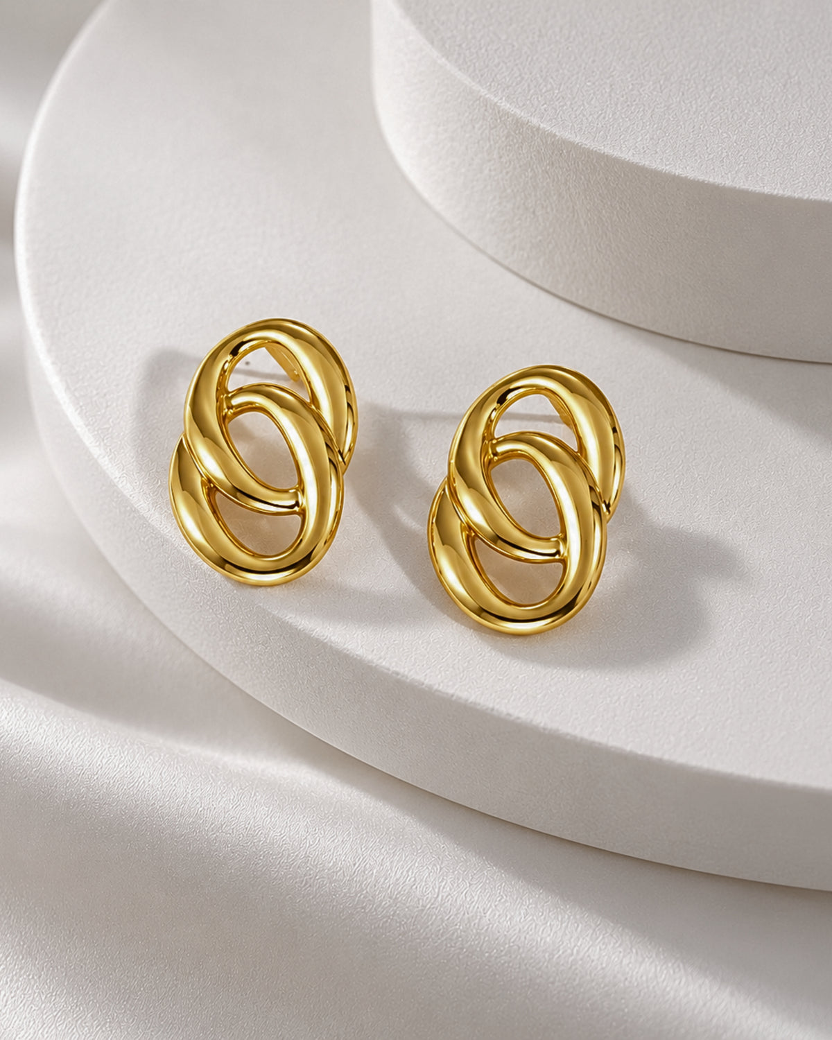Anti-Tarnish Gold Elara Drop Earrings