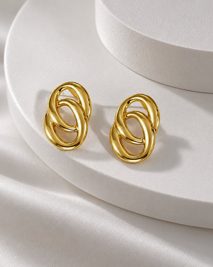Anti-Tarnish Gold Elara Drop Earrings