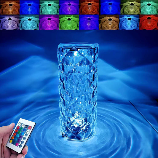 Color Changing Rose Crystal Diamond Table Lamp