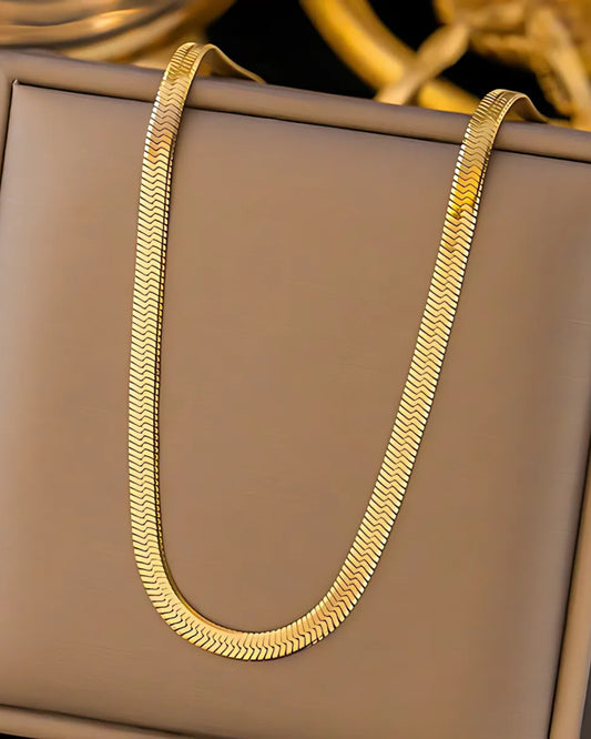 Anti-Tarnish Gold-Pated Snake Chain Necklace