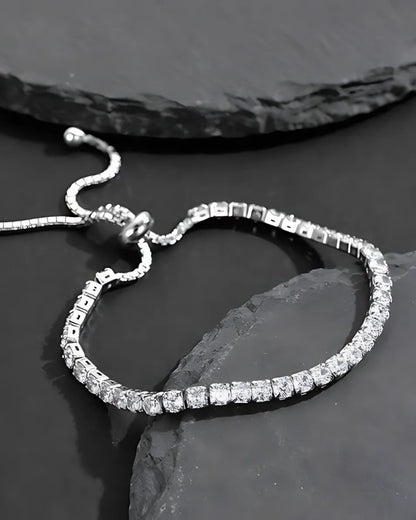 Anti-Tarnish Silver-Plated Tennis Bracelet
