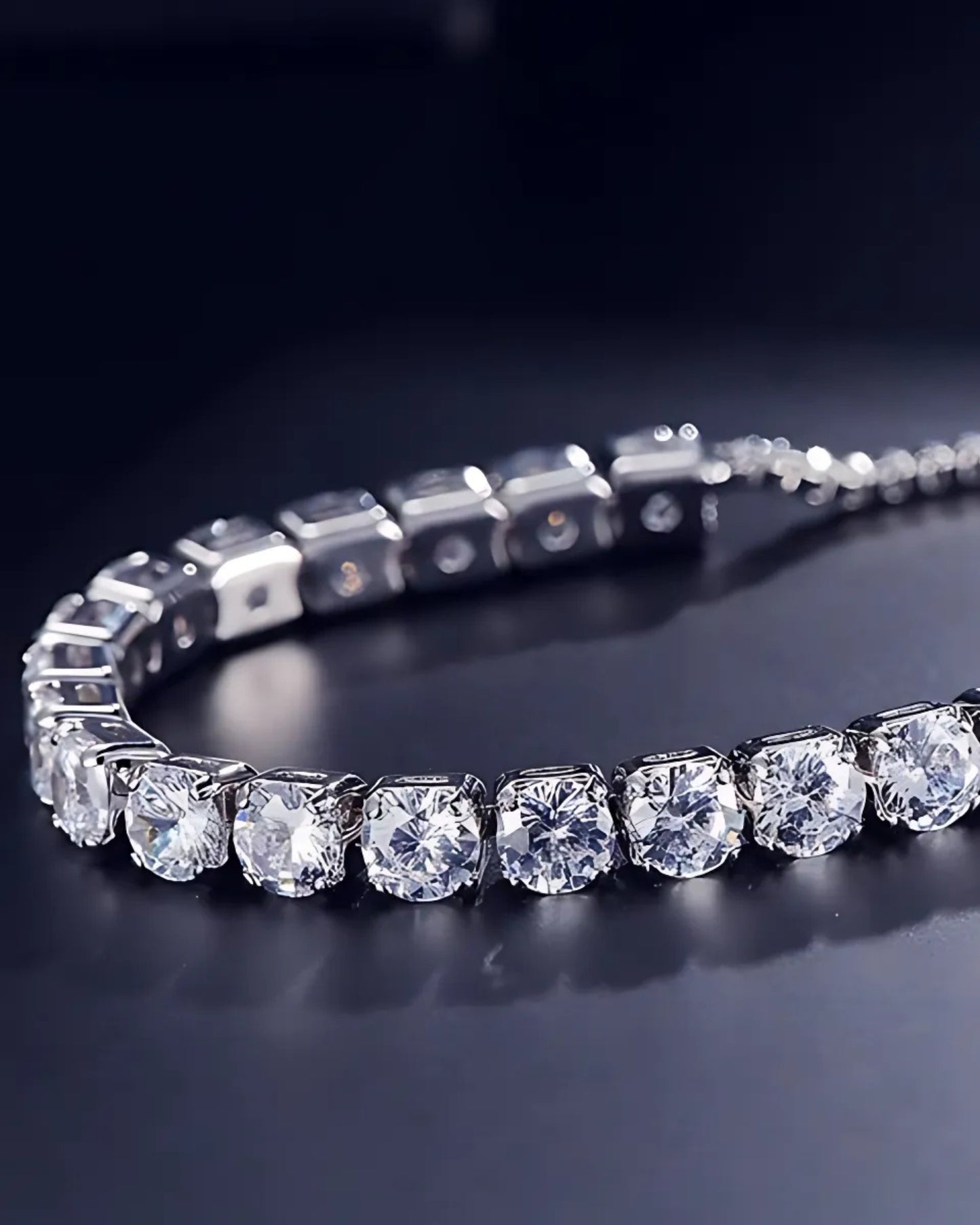 Anti-Tarnish Silver-Plated Tennis Bracelet