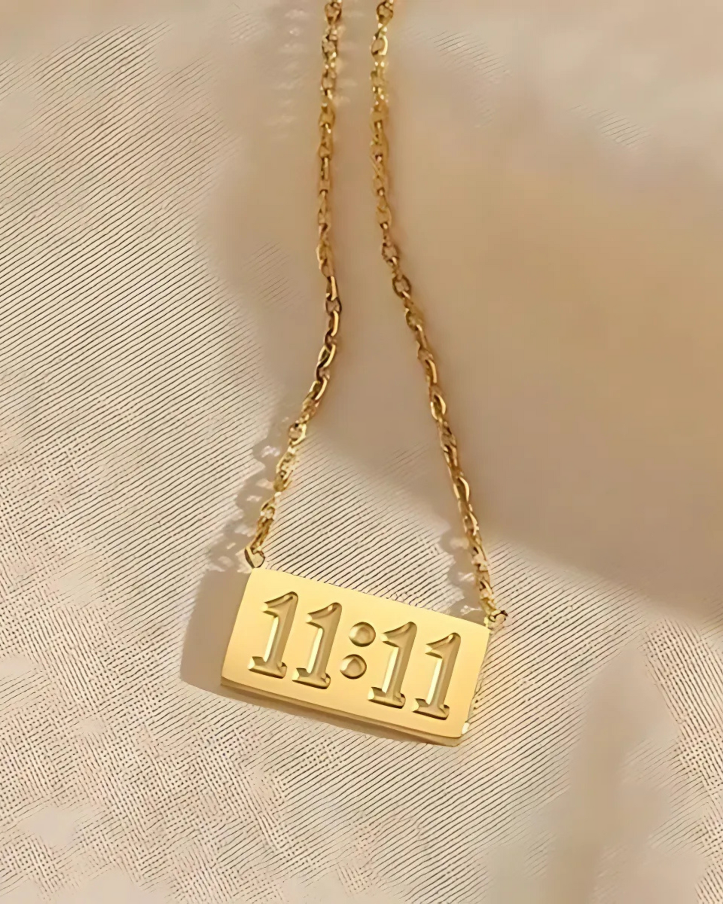 Anti-Tarnish Gold-Plated 11:11 Pendant