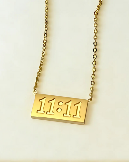 Anti-Tarnish Gold-Plated 11:11 Pendant