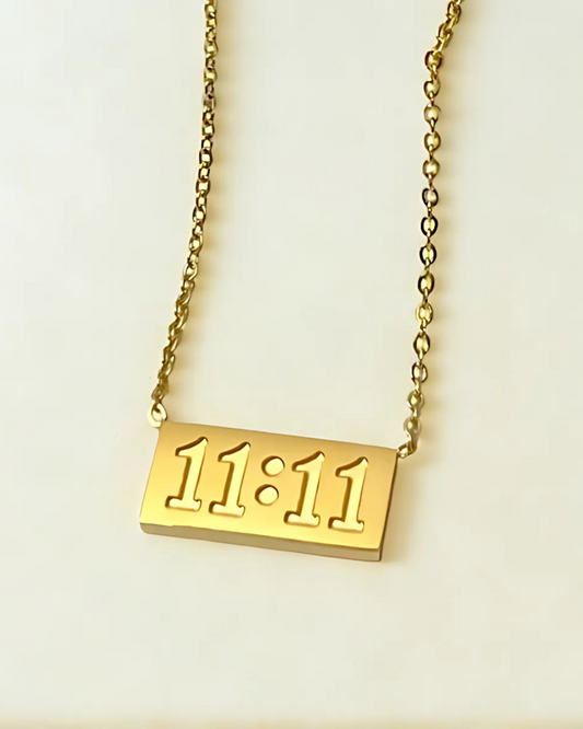 Anti-Tarnish Gold-Plated 11:11 Pendant