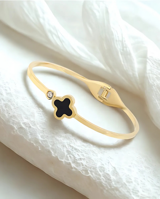 Anti-Tarnish Gold-Plated Clover Charm Bracelet