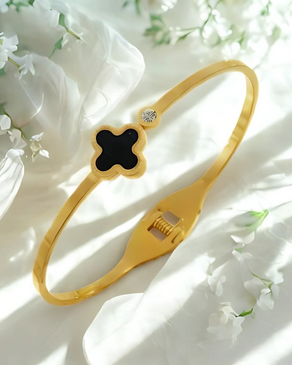 Anti-Tarnish Gold-Plated Clover Charm Bracelet