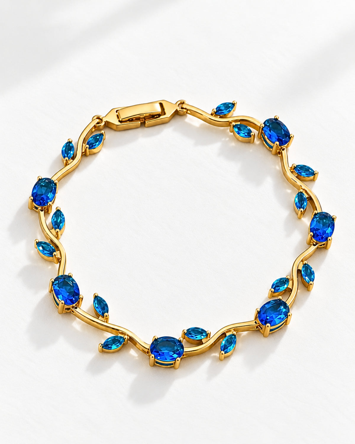 Anti-Tarnish Dark Blue Tulip Bracelet